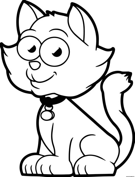 Cartoon Cat Coloring Pages Printable